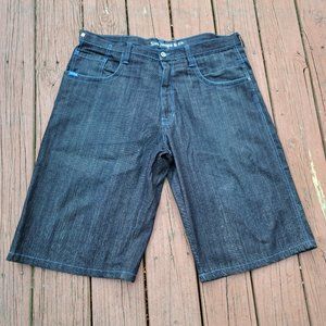 Vintage Men's Five Jungle & Co Size 40 Men Baggy Black Jean Shorts